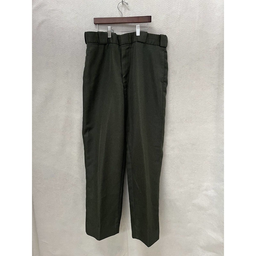 United uniform Utility Pants Green 33/28.5 style 10209 polyester made in USA
